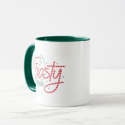 Frosty the Snowman Candy Cane Logo Tasse (Vorderseite Links)