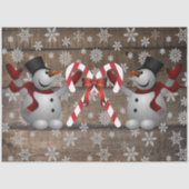 Frosty The Snowman Candy Canes Snowflakes  Seidenpapier (Vorderseite)