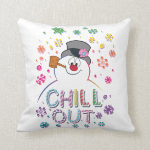 Frosty the Snowman™   "Chill Out" Regenbogenfarb Kissen