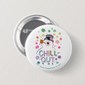 Frosty the Snowman™ | "Chill Out" Regenbogenfarben Button (Vorne & Hinten)