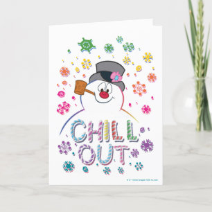 Frosty the Snowman™   "Chill Out" Regenbogenfarben Feiertagskarte