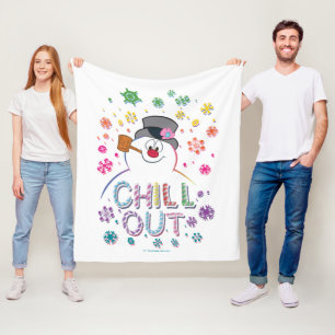 Frosty the Snowman™   "Chill Out" Regenbogenfarben Fleecedecke