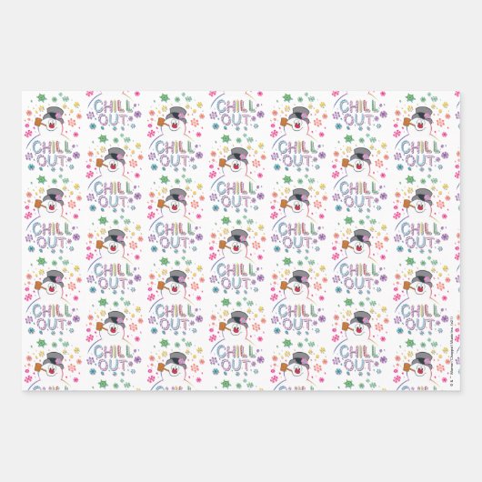 Frosty the Snowman™ | "Chill Out" Regenbogenfarben Geschenkpapier Set (Vorderseite 3)