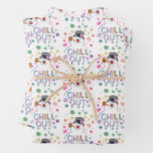 Frosty the Snowman™ | "Chill Out" Regenbogenfarben Geschenkpapier Set (Beispiel)