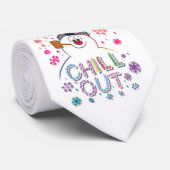 Frosty the Snowman™ | "Chill Out" Regenbogenfarben Krawatte (Gerollt)