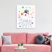 Frosty the Snowman™ | "Chill Out" Regenbogenfarben Leinwanddruck (Insitu (Wohnzimmer))