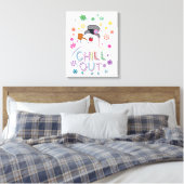 Frosty the Snowman™ | "Chill Out" Regenbogenfarben Leinwanddruck (Insitu (Schlafzimmer))