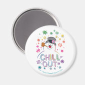 Frosty the Snowman™ | "Chill Out" Regenbogenfarben Magnet (Vorderseite/Rückseite)
