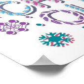 Frosty the Snowman™ | "Chill Out" Regenbogenfarben Poster (Ecke)