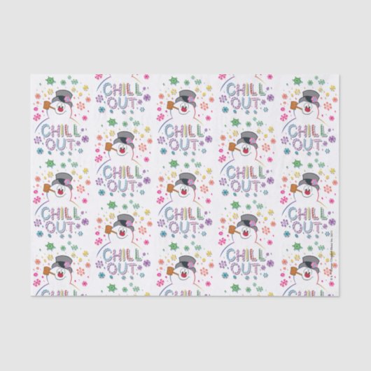 Frosty the Snowman™ | "Chill Out" Regenbogenfarben Seidenpapier (Vorderseite)