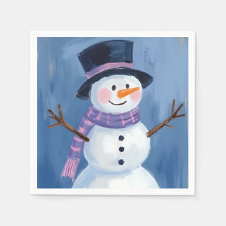 Frosty the Snowman Christmas Holiday Party Serviette