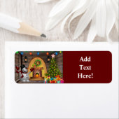 Frosty The Snowman Christmas Label (Insitu)