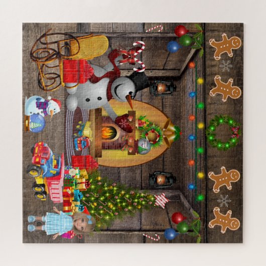 Frosty The Snowman Christmas Tree Toys Candy Canes Puzzle (Horizontal)
