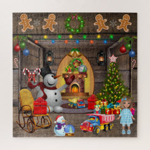 Frosty The Snowman Christmas Tree Toys Candy Canes Puzzle