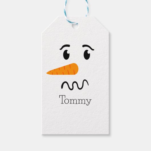 Frosty the Snowman Confuse Face Geschenkanhänger (Vorderseite)