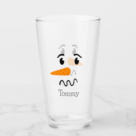 Frosty the Snowman Confuse Face Glas (Vorderseite)