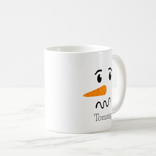 Frosty the Snowman Confuse Face Kaffeetasse (VorderseiteRechts)