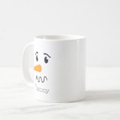Frosty the Snowman Confuse Face Kaffeetasse (Vorderseite Links)