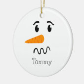 Frosty the Snowman Confuse Face Keramik Ornament (Links)