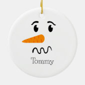 Frosty the Snowman Confuse Face Keramik Ornament (Hinten)