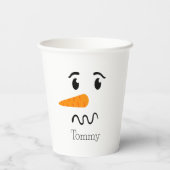 Frosty the Snowman Confuse Face Pappbecher (Rückseite)