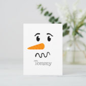 Frosty the Snowman Confuse Face Postkarte (Stehend Vorderseite)