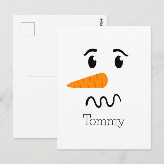 Frosty the Snowman Confuse Face Postkarte (Vorne/Hinten)