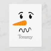 Frosty the Snowman Confuse Face Postkarte (Vorderseite)