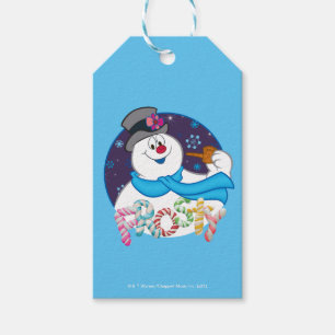 Frosty the Snowman™   Farbige Candy Cane Name Geschenkanhänger