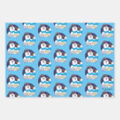 Frosty the Snowman™ | Farbige Candy Cane Name Geschenkpapier Set (Vorderseite 2)