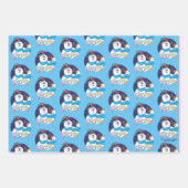 Frosty the Snowman™ | Farbige Candy Cane Name Geschenkpapier Set (Vorderseite)