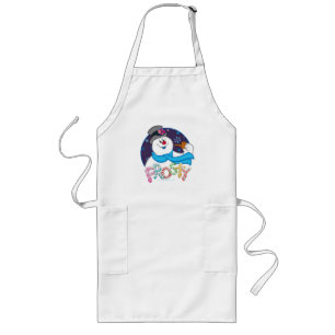 Frosty the Snowman™ Farbige Candy Cane Name Lange Schürze