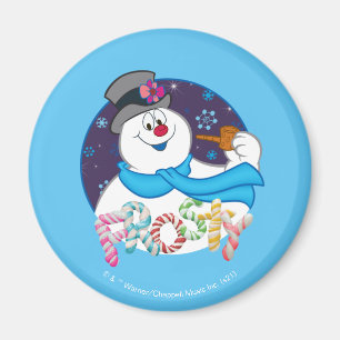 Frosty the Snowman™   Farbige Candy Cane Name Magnet