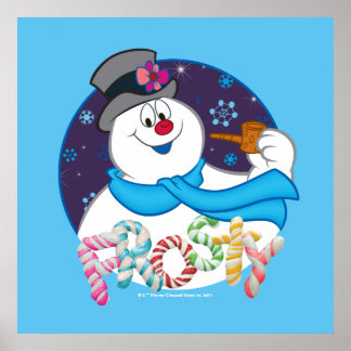 Frosty the Snowman™ | Farbige Candy Cane Name Poster
