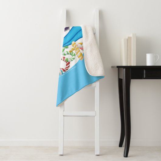 Frosty the Snowman™ | Farbige Candy Cane Name Sherpadecke (Beispiel)