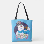 Frosty the Snowman™ | Farbige Candy Cane Name Tasche (Rückseite)