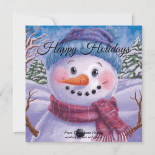 Frosty the Snowman Flat Holiday Card Feiertagskarte