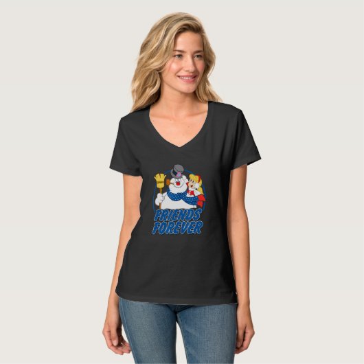 Frosty The Snowman Friends Forever T-Shirt (Vorderseite Vollansicht)