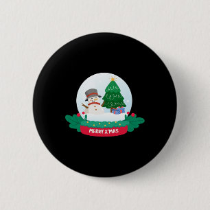 Frosty the Snowman Frohe Weihnachten Button