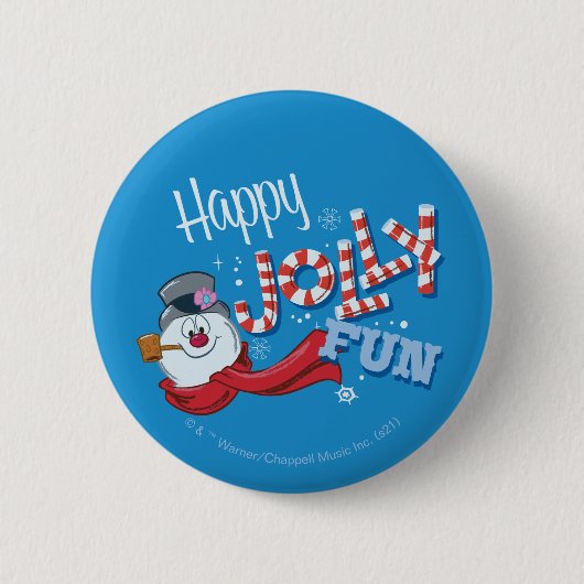 Frosty the Snowman™ | Fröhlicher Jolly-Spaß Button (Vorderseite)