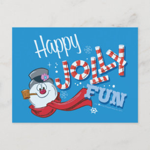 Frosty the Snowman™ Fröhlicher Jolly-Spaß Feiertagspostkarte
