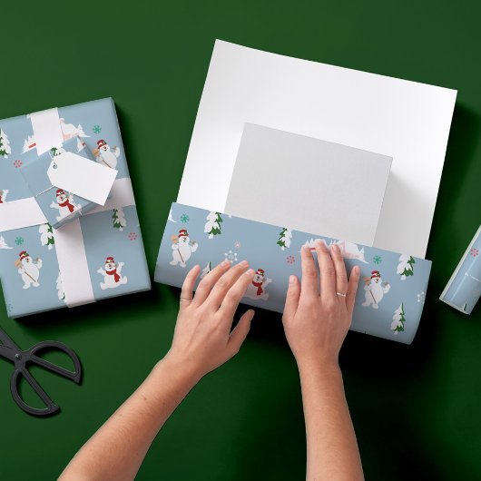 Frosty the Snowman™ | Frostiges Wintermuster Geschenkpapier Set
