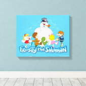 Frosty the Snowman™ | Frosty & Children Playing Leinwanddruck (Insitu (Holzboden))