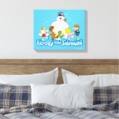 Frosty the Snowman™ | Frosty & Children Playing Leinwanddruck (Insitu (Schlafzimmer))