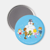 Frosty the Snowman™ | Frosty & Children Playing Magnet (Vorderseite/Rückseite)