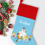 Frosty the Snowman™ | Frosty & Children Playing Weihnachtsstrumpf<br><div class="desc">Karo in die bezaubernde Gruppe von Schulkindern,  die um Frosty the Snowman spielen!</div>