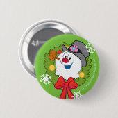 Frosty the Snowman™ | Frosty Holiday Wreath Button (Vorne & Hinten)