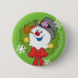 Frosty the Snowman™   Frosty Holiday Wreath Button