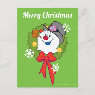 Frosty the Snowman™ Frosty Holiday Wreath Feiertagspostkarte