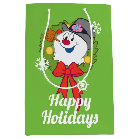 Frosty the Snowman™ | Frosty Holiday Wreath Mittlere Geschenktüte (Vorderseite)